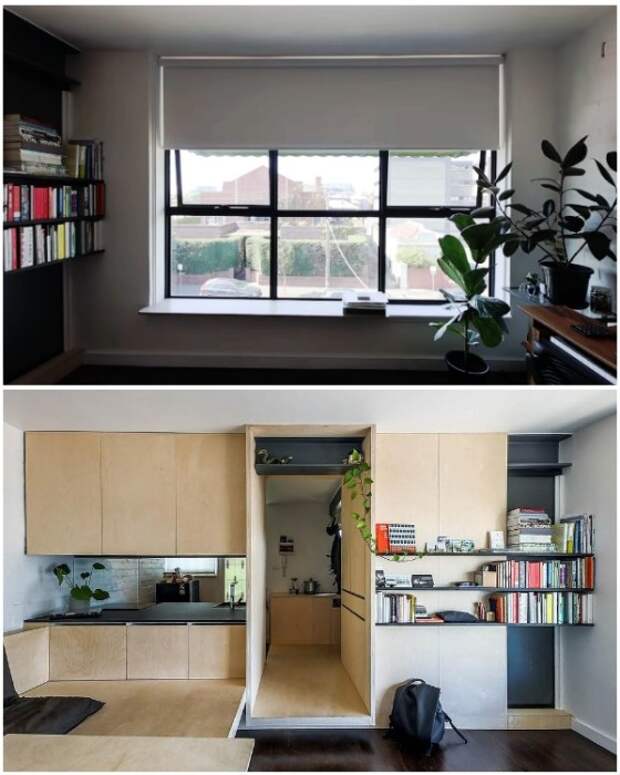 Книги и цветы украшают полностью обновленное жилище креативного архитектора из Мельбурна. | Фото: youtube.com.