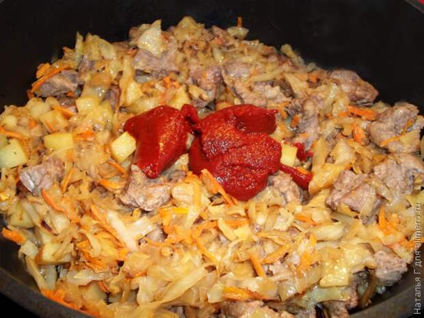 Рагу из мяса с овощами и зеленью