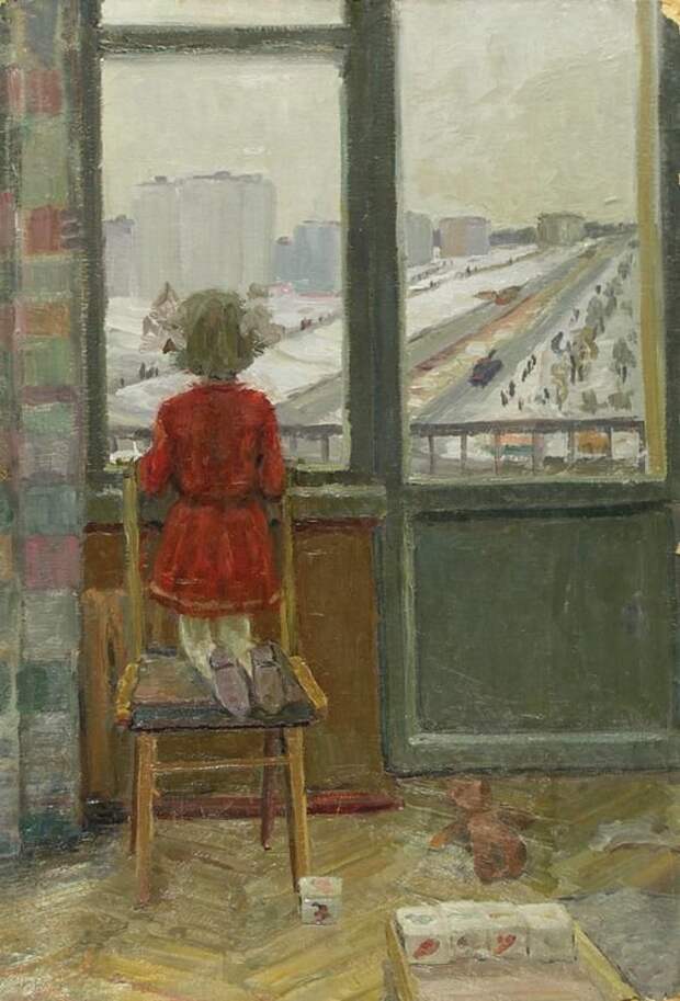 12. "Утро" Есин Б.Е., 1969 СССР, живопись, картины, красиво, соцреализм, художники