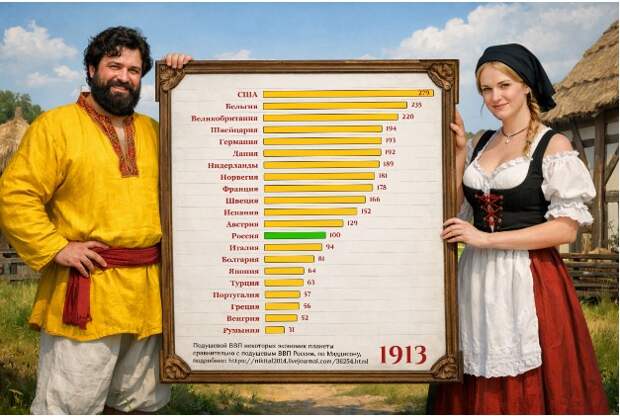 Отсталая Российская Империя, передовой СССР и разворованная олигархами Россия