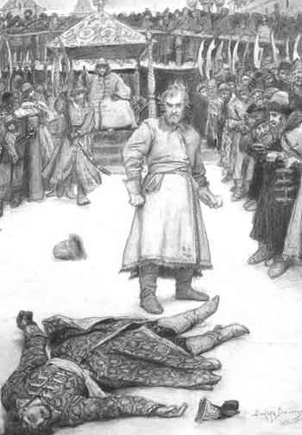 Виктор Васнецов, Кулачный бой. Иллюстрация к поэме М.Ю.Лермонтова Виктор Васнецов, Кулачный бой. Иллюстрация к поэме М.Ю.Лермонтова