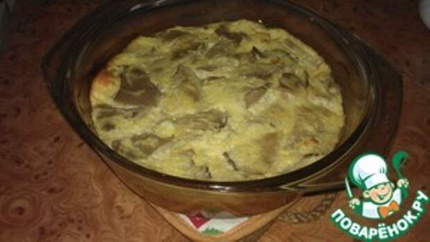 Воздушный омлет с грибами и сыром в духовке