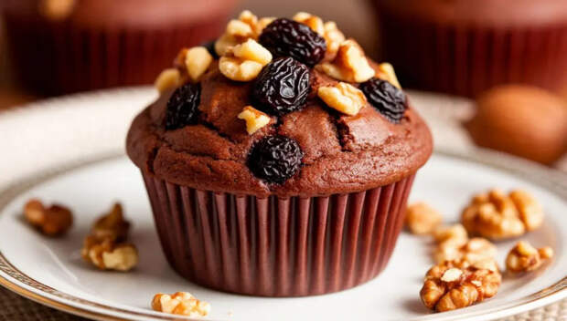 Это не пирог, а бомба: шоколадный кекс с черносливом и орехами тает во рту