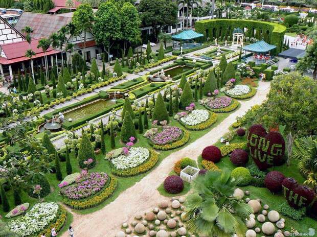 таиланд, сад, скульптуры, композиция, растения, животные, туризм