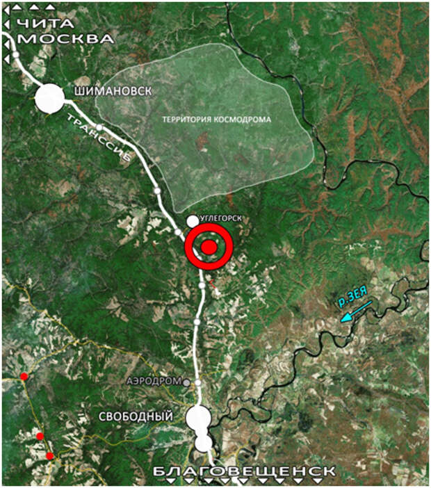 Где находится свободный. Космодром Восточный на карте Амурской области. Космодром Восточный на карте России. Расположение космодрома Восточный на карте России. Космодром Свободный Амурская область на карте.