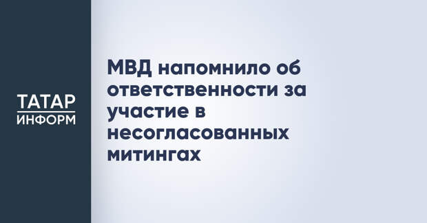 МВД напомнило об ответственности за участие в несогласованных митингах