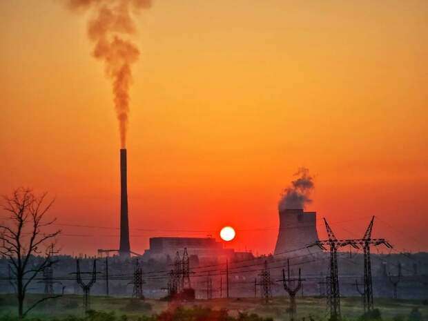 Закат в Зугрэсе