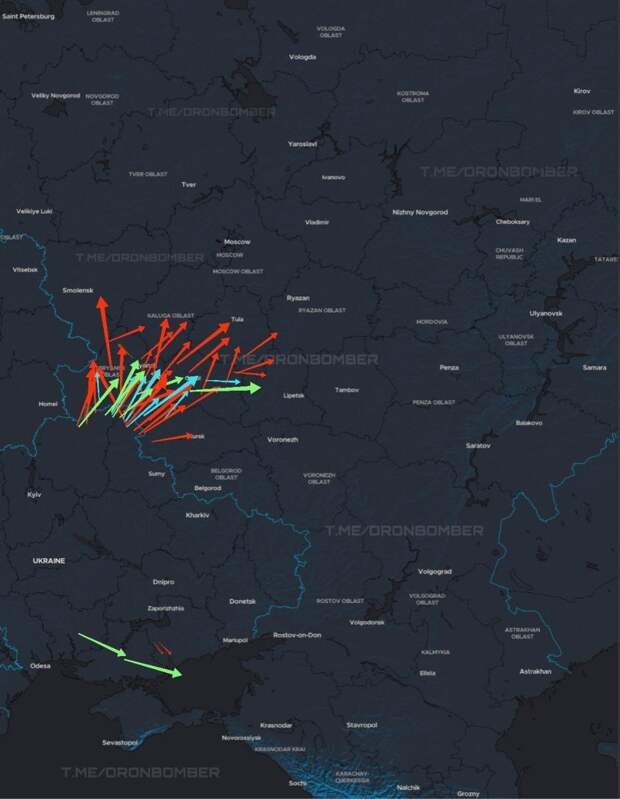 ‼️🇷🇺🏴‍☠Идёт массированная ракетно-дроновая атака врага на регионы России
