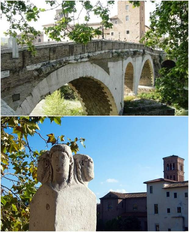 Мост стал основой для дальнейшего строительства переправ, способных выдержать 2 тысячелетия наводнений и нескончаемый трафик людей (Pons Fabricius и тот самый памятник с 4 ликами).