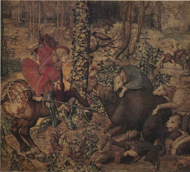 Картина из серии Охота Максимилиана. |Фото: В руке как раз Свиной меч. swordmaster.org. Картина из серии Охота Максимилиана. |Фото: В руке как раз Свиной меч. swordmaster.org.