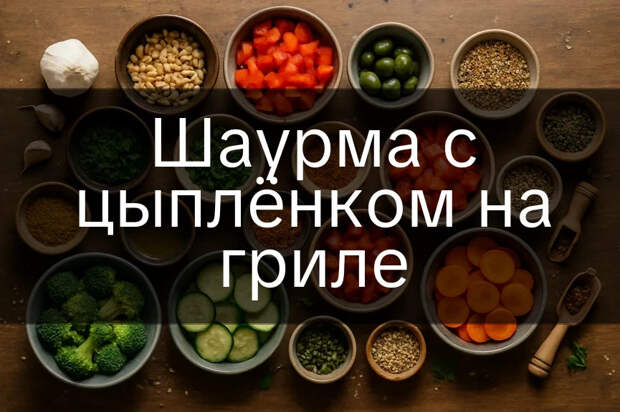 Шаурма с цыплёнком на гриле