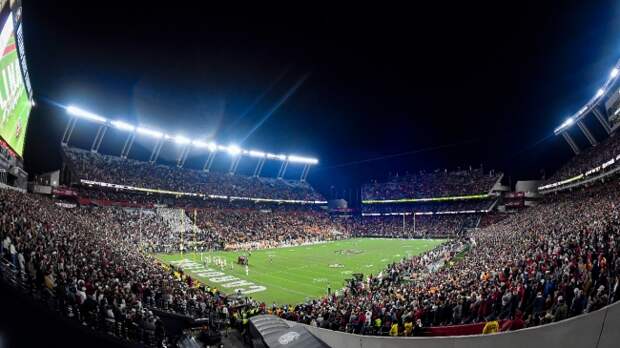 A view from inside of Williams-Brice Stadium.