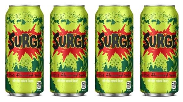 Surge - популярный безалкогольный напиток. Surge - популярный безалкогольный напиток.