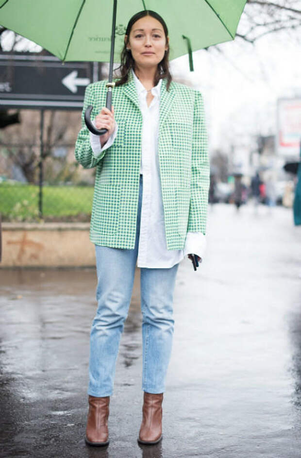 КАК ВЫГЛЯДЕТЬ СТИЛЬНО В ДОЖДЬ - УЧИМСЯ У ГЕРОЕВ STREET STYLE-ХРОНИКИ - ФОТО