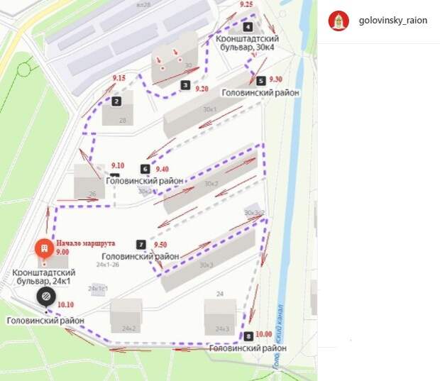 Обход главы управы прошел на Кронштадтском бульваре