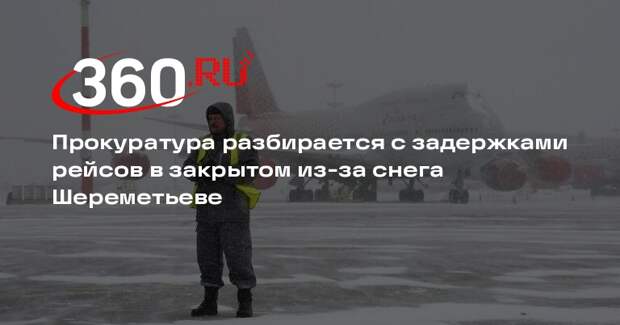 Прокуратура разбирается с задержками рейсов в закрытом из-за снега Шереметьеве