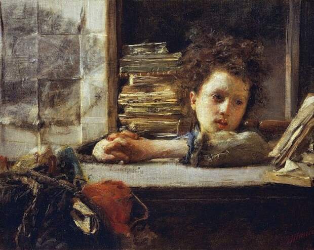 художник Антонио Манчини (Antonio Mancini) картины – 03