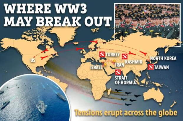 Карта Третьей мировой войны: восемь потенциальных локаций определены для войны с неожиданным поворотом 2