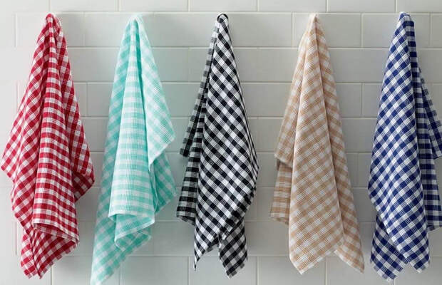 Как отстирать кухонные полотенца и удалить с них даже застарелые пятна