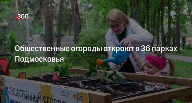 Общественные огороды откроют в 36 парках Подмосковья