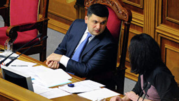 Председатель Верховной рады Украины Владимир Гройсман на заседании Верховной рады Украины