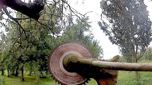 Как установить пильный диск на триммер