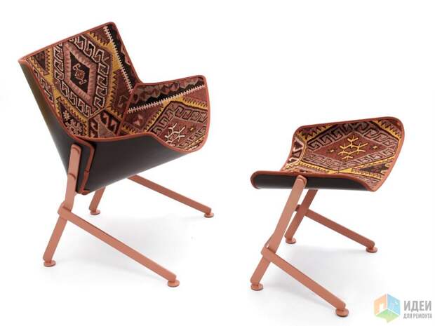 Дизайнерский стул с узором a la килим. Dante, «El Santo Kilim»
