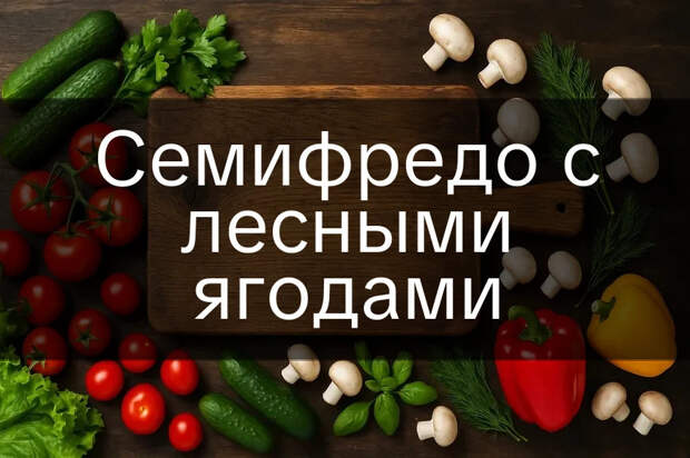 Семифредо с лесными ягодами