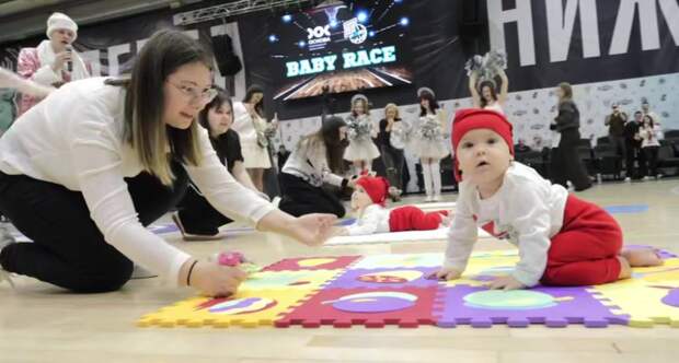 Ползунковый забег среди малышей прошел в спортивном комплексе «Мещерский»