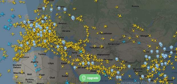 Данные с Fly Radar 24