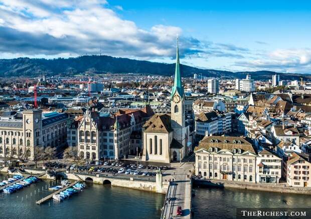 1. Цюрих, Швейцария города и страны, дорогие, стоимость