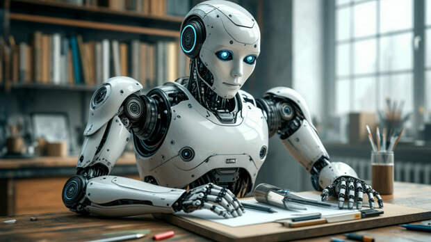 Нейросеть, робот / Изображение сгенерировано нейросетью 