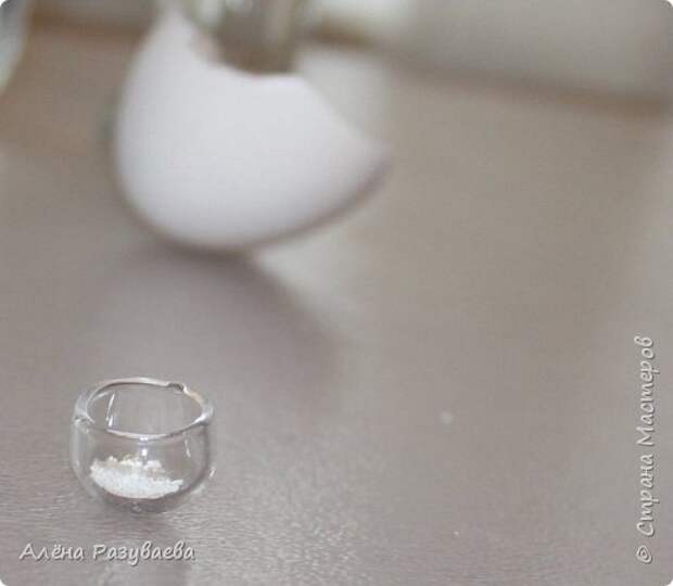 Мастер-класс Украшение Кольцо Снежный шар Скорлупа яичная фото 7