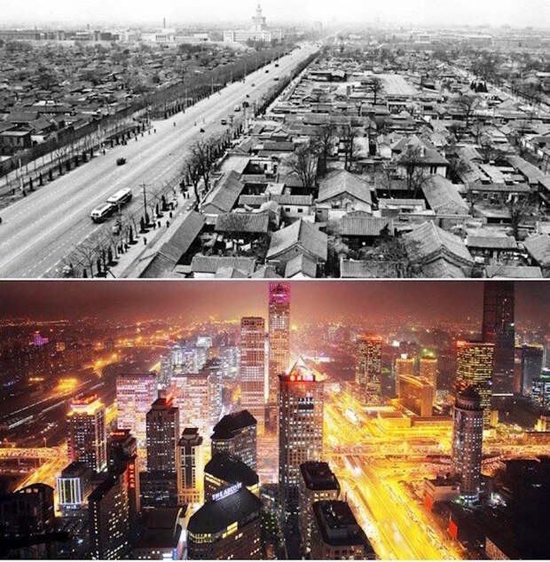 Пекин, Китай. 1950-е годы и сейчас города мира, история. архитектура