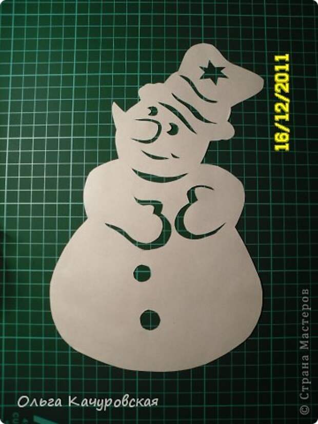 Интерьер Новый год Вырезание Снеговиков  вагон и маленькая тележка   Бумага фото 4