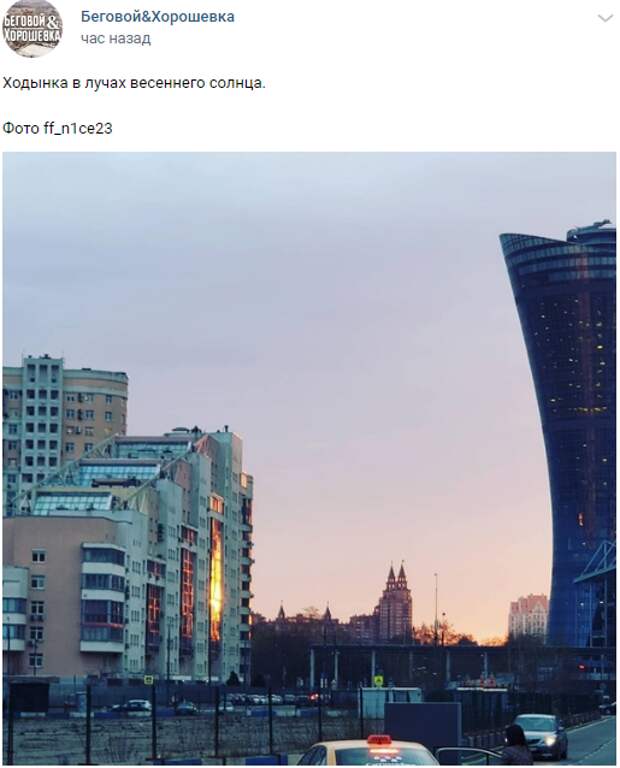Фото дня: рассвет на Ходынке
