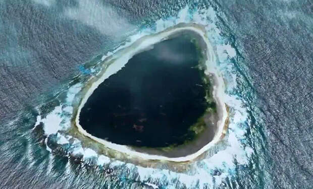 Люди отправились посмотреть на остров, который стал полностью черный на спутниковых картах и нашли причину под водой
