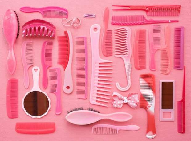 Pink Combs And Brushes
