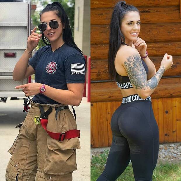 Красивые девушки в униформе и без неё