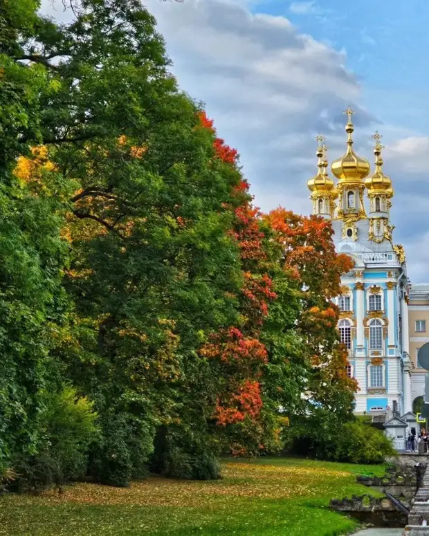 Золотая осень Царское село храм