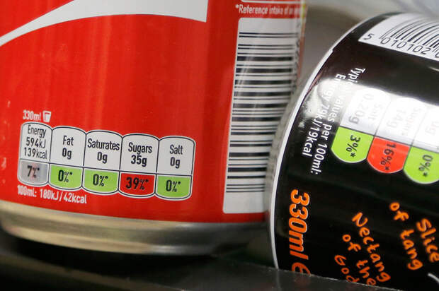 Упаковки продуктов раскрасят в зависимости от содержания сахара и соли
