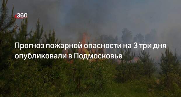 Прогноз пожарной опасности на 3 три дня опубликовали в Подмосковье