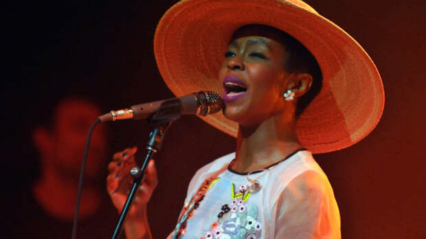 Lauryn Hill performs in concert in Louisville, KY on July 22nd, 2014. The singer released a sketch of old song "Black Rage" to comment on the events in Ferguson, Missouri.