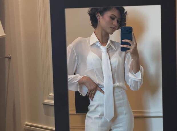 Актриса Зендая выложила фото в прозрачной блузе