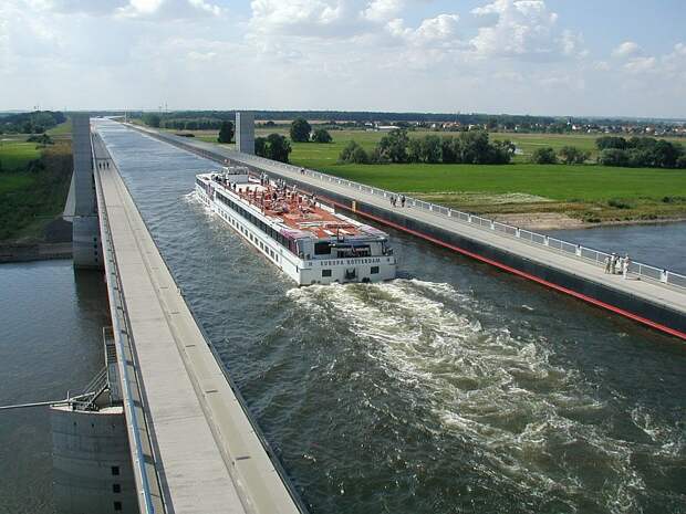 Магдебургский водный мост (Magdeburg Water Bridge), Германия