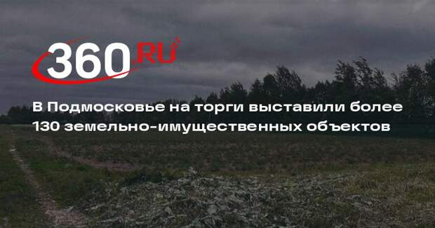 В Подмосковье на торги выставили более 130 земельно-имущественных объектов