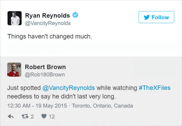 Ryan Reynolds Twitter Replies