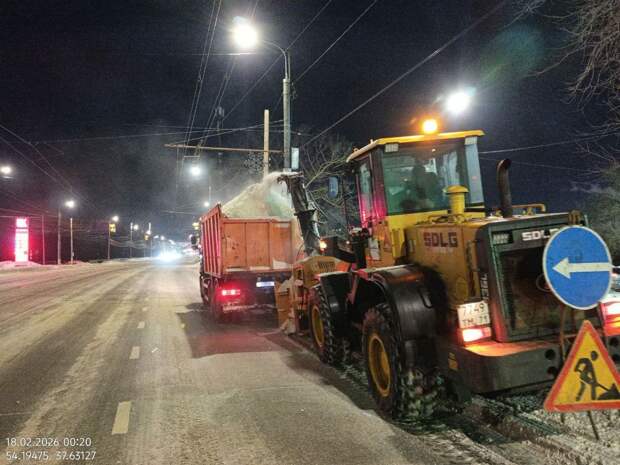 ООО «САХ» вывезло за ночь более 4 тысяч кубометров снега с улиц Тулы