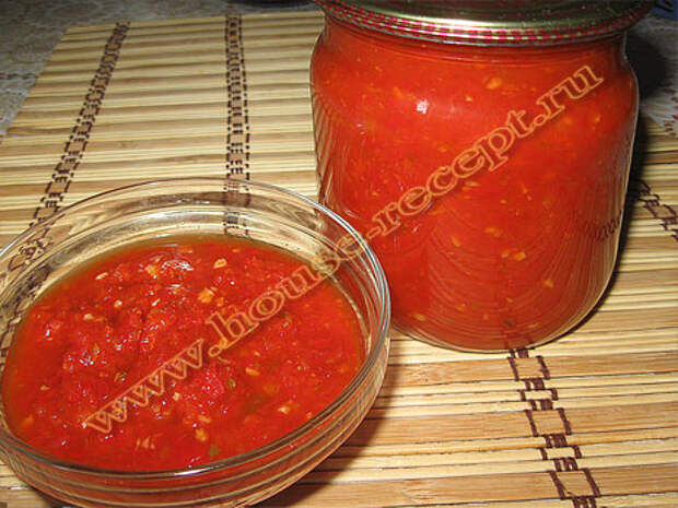 Аджика из перца без растительного масла