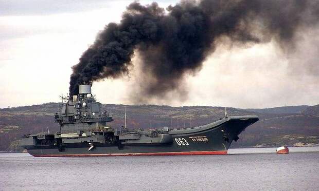 пожар на Адмирале Кузнецов (иллюстрация из открытых источников)